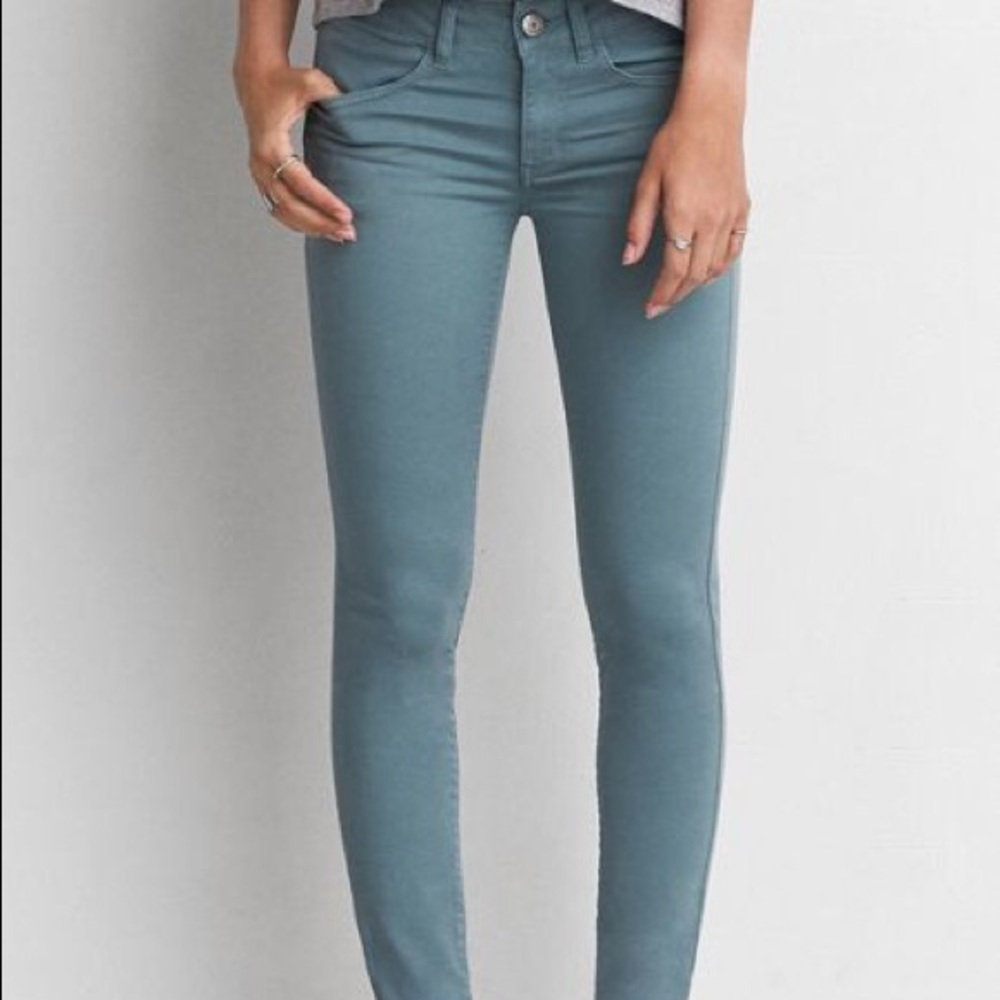 Teal Twill American Eagle Jegging